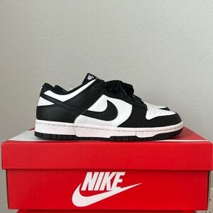 Nike women’s dunk low black and white size 8